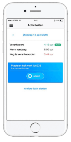 Activiteiten registreren | Atrea Mobiele app | ESS app
